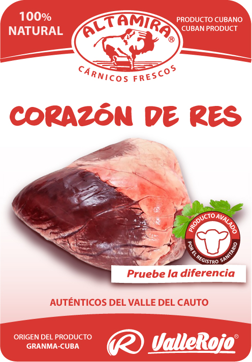 Corazón Res  paquete 0,5 - 0,7 Kg  