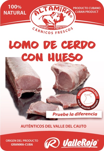 Lomo de Cerdo con Hueso (paquete 0.8 - 1.0 kg)